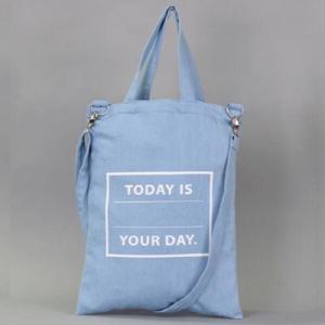 아트박스/니쥬샵 투데이이즈 데님백 (스카이블루)