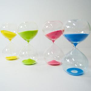 아트박스/컨츄리아이템 4컬러 디자인 유리 모래 시계 - 15분