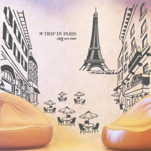 아트박스/꾸밈 ih611-에펠탑앞의카페거리_포인트스티커