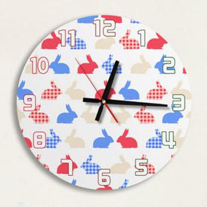 아트박스/꾸밈 ip592-북유럽 토끼패턴_인테리어벽시계