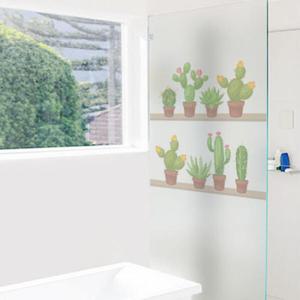 아트박스/꾸밈 ck055-선인장화분들_유리문시트지