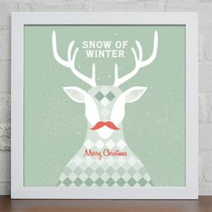 아트박스/꾸밈 cy296-화이트 루돌프_인테리어액자