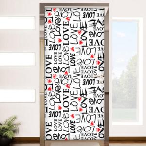 아트박스/꾸밈 cs051-love 레터링 패턴 현관문시트지_현관문방문