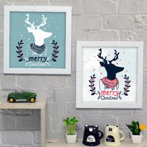 아트박스/꾸밈 cy342-루돌프 실루엣_인테리어액자