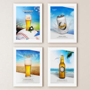 아트박스/꾸밈 iv118-더운여름시원한맥주_인테리어액자세트