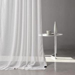 아트박스/보웰 화이트 스트라이프 쉬폰커튼 속커튼 70x230