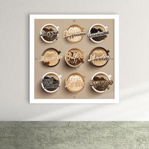 아트박스/꾸밈 cu502-오늘의커피메뉴_액자벽시계