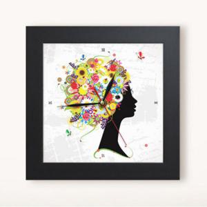 아트박스/꾸밈 cu497-여자의꽃향기머릿결_미니액자벽시계