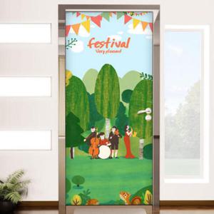 아트박스/꾸밈 ca509-숲속음악회_현관문시트지