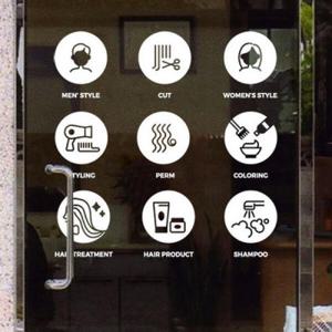 아트박스/꾸밈 ih935-모던미용실아이콘_그래픽스티커