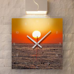 아트박스/꾸밈 cg443-바다에서본일출_인테리어벽시계