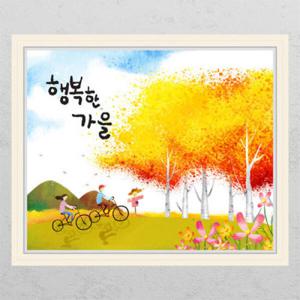 아트박스/꾸밈 ca647-행복한가을_창문그림액자