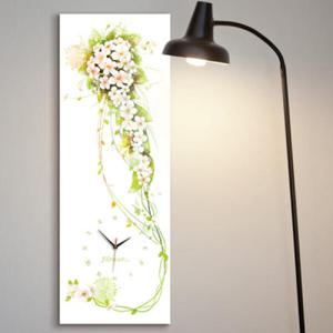 아트박스/꾸밈 iw922-향기를머금은꽃_화이트_대형노프레임벽시계