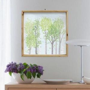아트박스/꾸밈 th605-우드프레임액자_그림같은자작나무숲