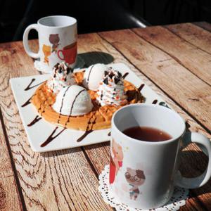 아트박스/꾸밈 tf585-디자인머그컵2p-돼지네마리가만드는커피