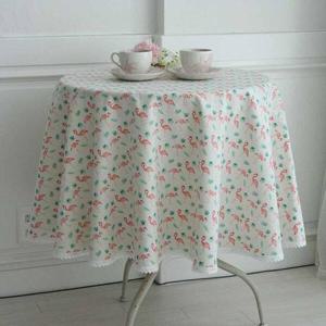 아트박스/앤코튼 미니플라밍고 린넨 원형 테이블보