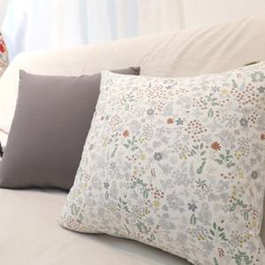 아트박스/유노야 플로랄 & 린넨그레이 사각쿠션 커버 (45X45)