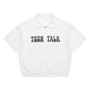 에꼴리에 세이브존07 5부오버핏 반목카라집업 25PT153  티셔츠