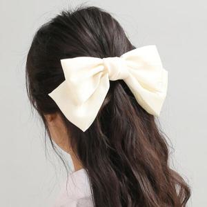 아트박스/위드마켓 [엔젤슈슈] 실크 왕리본 자동 헤어핀(아이보