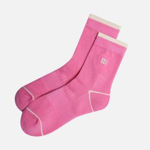 윌슨양말 LQC W241006GSO22-PNK 유니 골프 스몰로고 크루 양말
