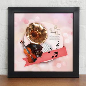 아트박스/꾸밈 cz122-뮤직홀릭_축음기스피커_인테리어액자