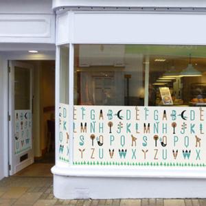 아트박스/꾸밈 im297-북유럽스타일알파벳_가로형뮤럴시트지_뮤럴