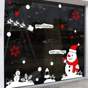 아트박스/꾸밈 th037-인사하는산타와눈사람1_크리스마스스티커