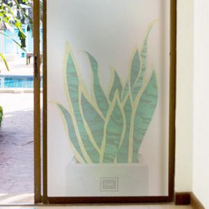 아트박스/꾸밈 cj884-산세베리아_유리문시트지