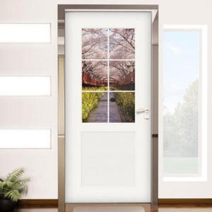 아트박스/꾸밈 ch841-창문그림(벚꽃가로수길)_현관문시트지