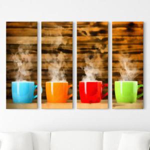 아트박스/꾸밈 cw966-네가지맛커피_대형노프레임액자세트