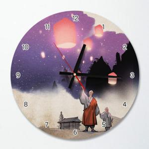 아트박스/꾸밈 ig200-등불과스님_인테리어벽시계