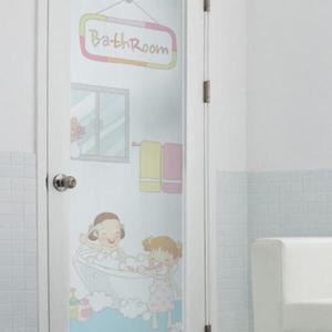 아트박스/꾸밈 cj800-행복한화장실_유리문시트지