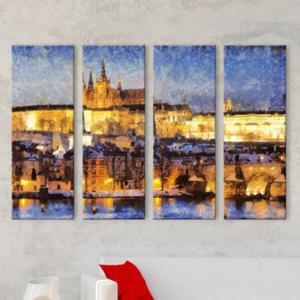 아트박스/꾸밈 cw558-체코의프라하성_그림_대형노프레임세트