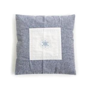 아트박스/홈앳 자수 패치 방석 - 블루 (커버+솜포함)