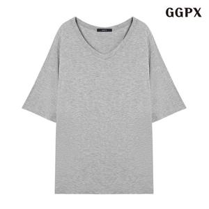 [GGPX]브이넥 오버핏 티셔츠 (GPBLW044D)