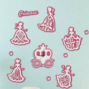 아트박스/꾸밈 na014-인테리어벽시계-5명의공주님