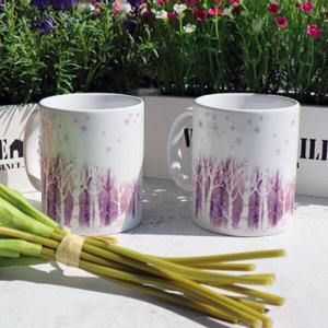 아트박스/꾸밈 ic669-디자인머그컵2p-겨울나무숲