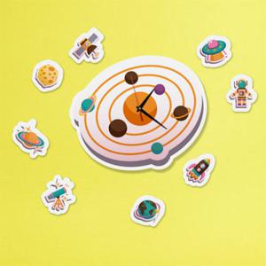 아트박스/꾸밈 na099-인테리어벽시계-우주여행