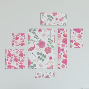 아트박스/꾸밈 if178-멀티액자_꽃과홍학