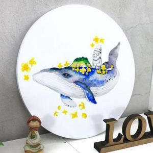 아트박스/꾸밈 tk532-원형아크릴액자_제주도와독도그리고고래