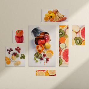 아트박스/꾸밈 cf064-멀티액자_비타민씨가득한과일과채소