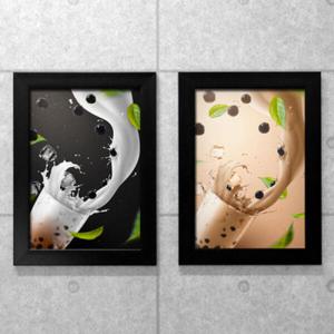 아트박스/꾸밈 cv481-버블티가좋아_액자세트