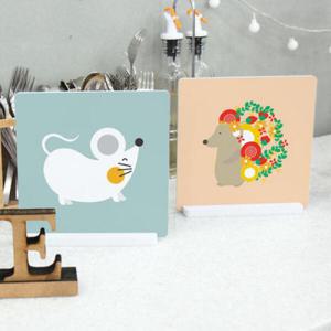 아트박스/꾸밈 pa673-스탠드액자2P_북유럽동물액자12