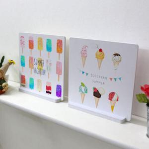 아트박스/꾸밈 tk791-스탠드액자2P_시원한아이스크림
