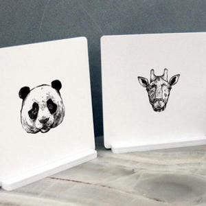 아트박스/꾸밈 pa782-스탠드액자2P_북유럽판다와기린02