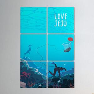 아트박스/꾸밈 ib387-멀티액자_제주도해녀들