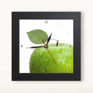 아트박스/꾸밈 cv497-행운을불러들이는초록사과_미니액자벽시계