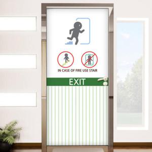 아트박스/꾸밈 cp194-비상구_불이났을때는계단으로_현관문방문시