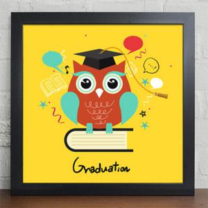 아트박스/꾸밈 cw099-부엉이의졸업하는날_인테리어액자