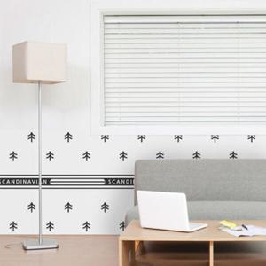 아트박스/꾸밈 im306-북유럽스타일나무패턴_가로형뮤럴시트지_뮤